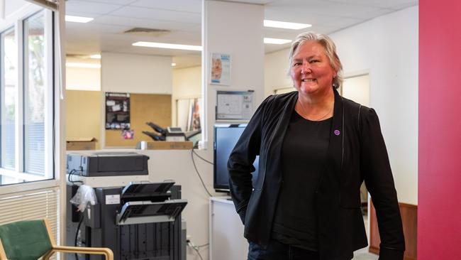 Former CLP Senator Sam McMahon in her Darwin office. Picture: File.