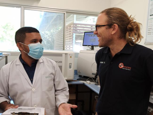 The Menzies team led by Dr Francis helped get crucial COVID testing up and running in East Timor.