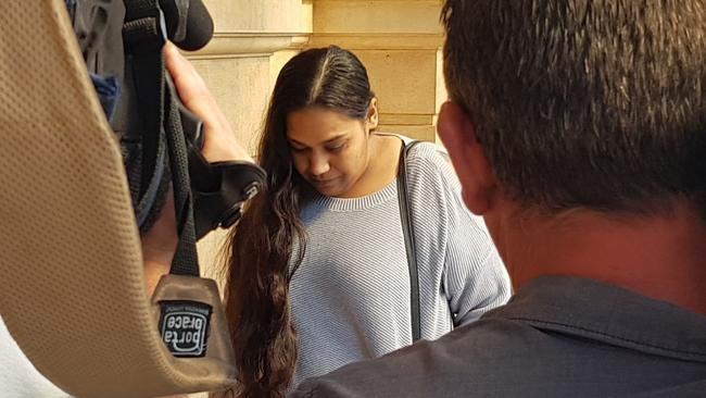 Nadia Khan outside the District Court last year. Picture: Sean Fewster.