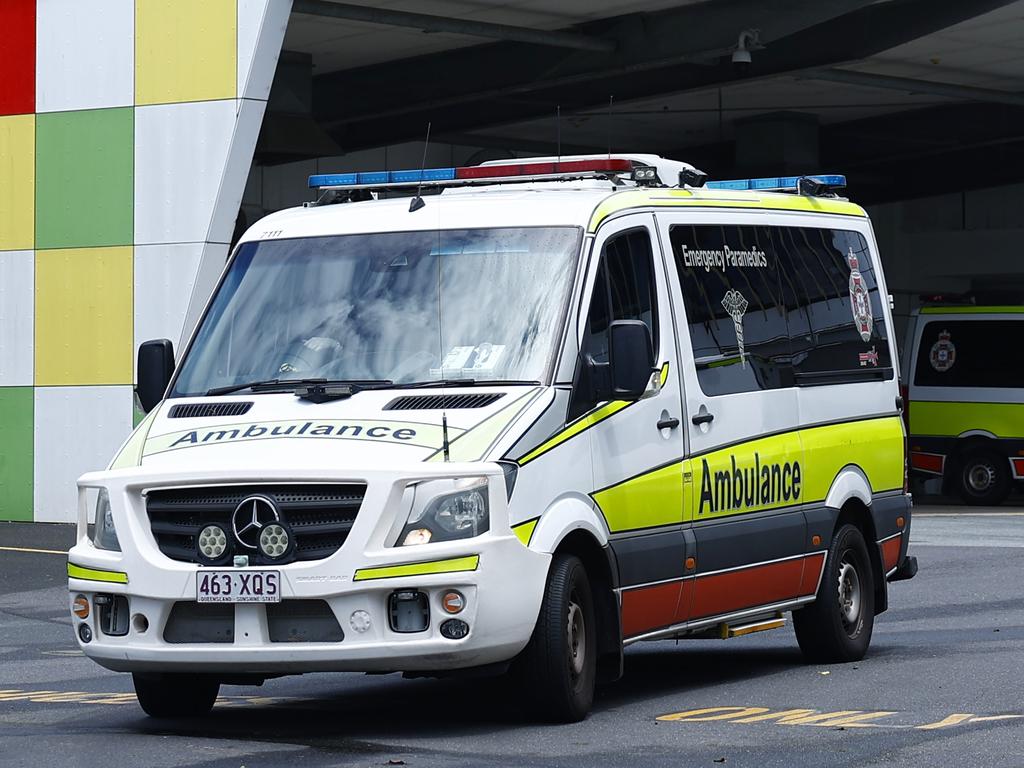 A Queensland Ambulance departs the emergency department of the Cairns Hospital on the Esplanade. Picture: Brendan Radke