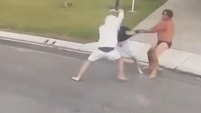 Footage of 50-year-old man taking on two offenders in Mermaid Waters who stole two cars.