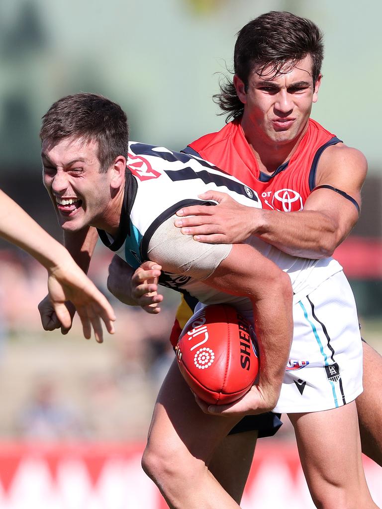 Butters was sensational against the Crows. (Photo by Sarah Reed/AFL Photos via Getty Images)