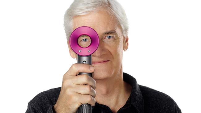 Dyson founder Sir James Dyson with the company's Supersonic hair dryer. Picture: supplied.