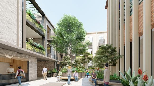 An artists’ impression of the proposed apartment complex for the corner of Balwyn and Canterbury roads. Picture: Supplied