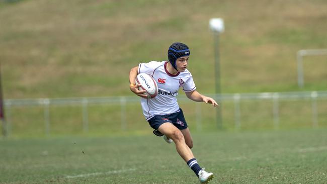 Action from the Brisbane White Under-14s clash. Picture credit: QRU Media/ Anthony Wingard.