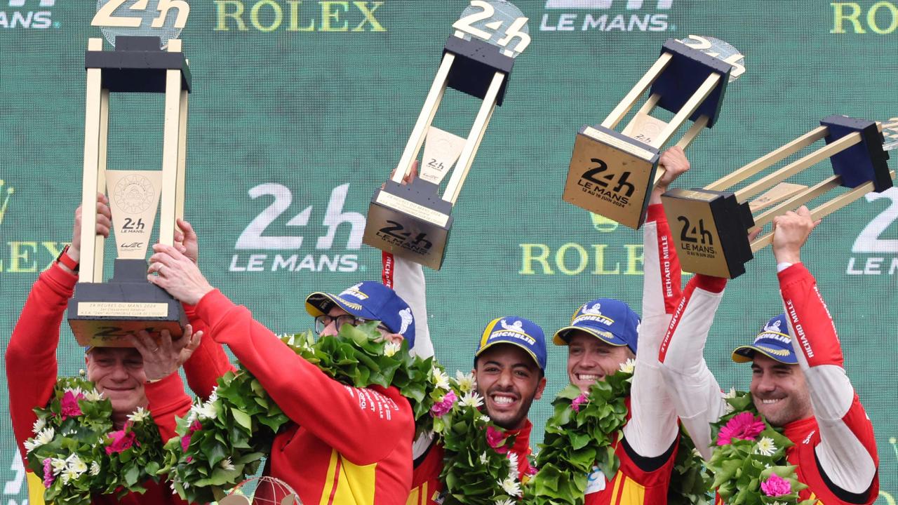 Ferrari won a wild and wet 92nd edition of the Le Mans 24 Hours race. Photo by FRED TANNEAU / AFP