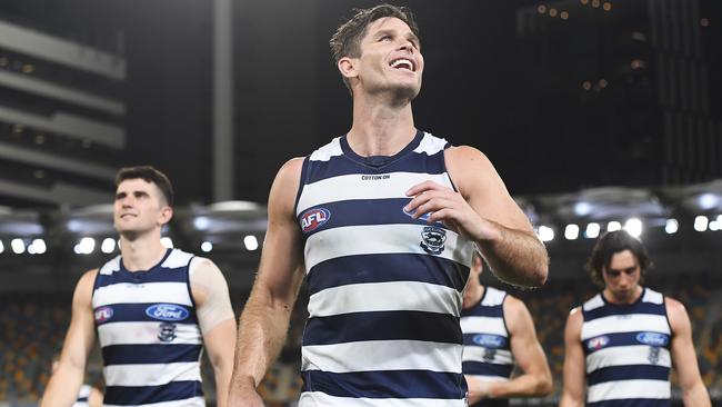 Geelong veteran Tom Hawkins has been in superb form Picture: Getty Images