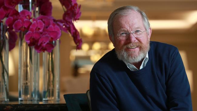 Bill Bryson, author, whose book A Walk in The Woods has been adapted into a film. Photographed at the Langham Hotel during his stay in Sydney. Pic - Britta Campion