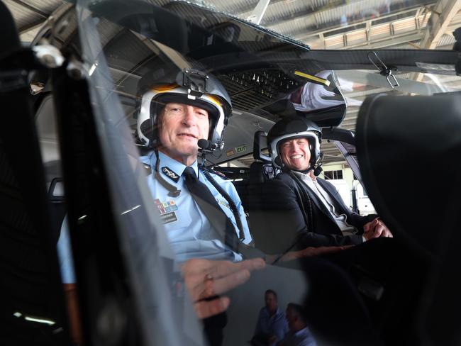 *** Exclusive ***** Premier Steven Miles with the New Police Commissioner in Townsville.Pic Annette Dew