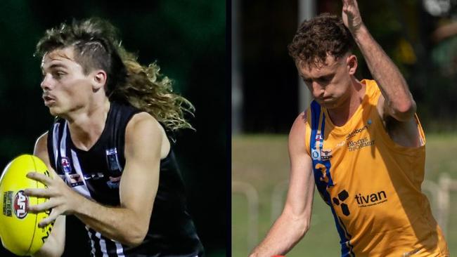 Ryan Wafe for Palmerston and Jaxon East for Wanderers in the 2024-25 NTFL season.