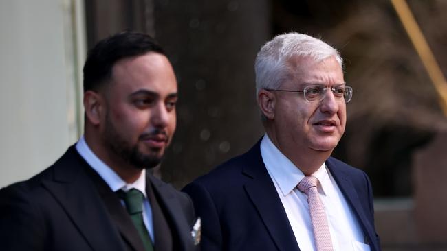 Frank Zumbo (right) pictured with his lawyer Michael Moussa on the third day of his hearing. Picture: NCA NewsWire / Damian Shaw