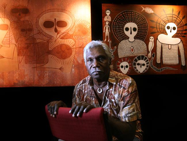 Donny Woolagoodja, a leader of contemporary Aboriginal painters.