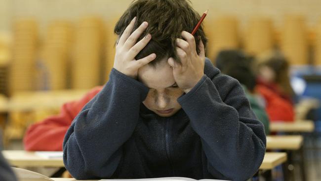 A student sits a selective school exam. Picture: Marc McCormack.