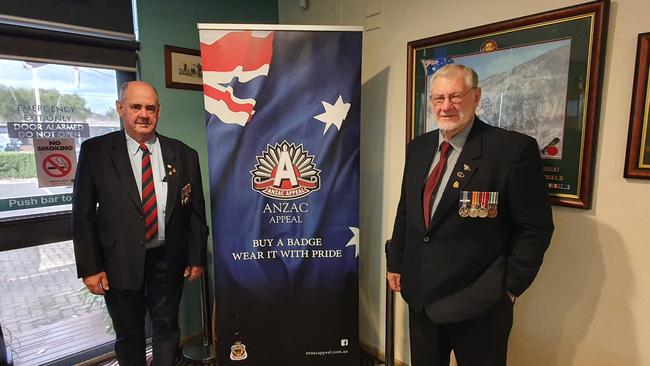 Werribee RSL president Daryl Ryan and Donald Orr both served in Vietnam for five months. Picture: Athos Sirianos