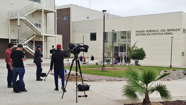 Jesús Gerardo, known as El Kekas, faced a court hearing in the city of Ensenada, where his former girlfriend 23-year-old Ari Gisel testified against him. Picture: AFP