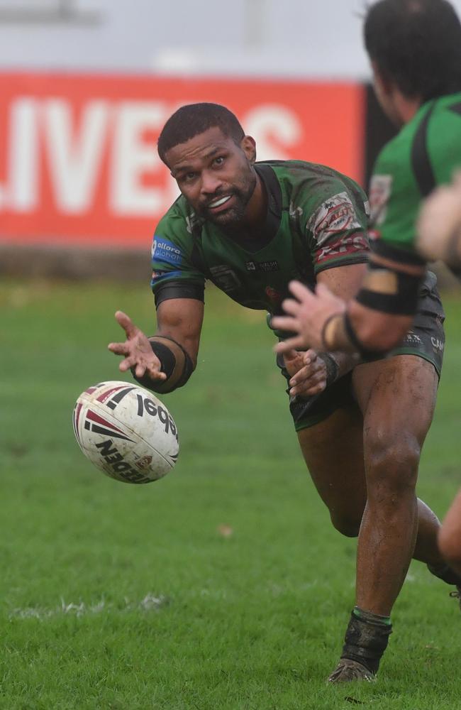 Townsville Blackhawks against Central Coast Capras at Jack Manski Oval. Blackhawks Jayden Hodges. Picture: Evan Morgan
