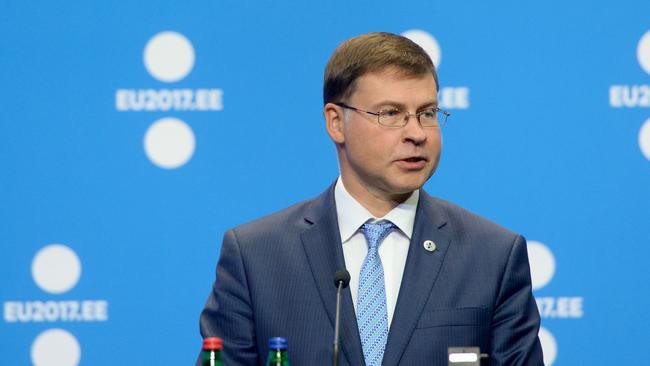 Valdis Dombrovskis pulled the plug on the procedure to ratify a once-vaunted ‘comprehensive agreement on investment’ with China. Picture: AFP