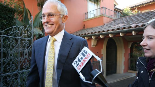 Prime Minister Malcolm Turnbull leaves his Point Piper home the morning after the federal election. Picture: Renee Nowytarger / The Australian.