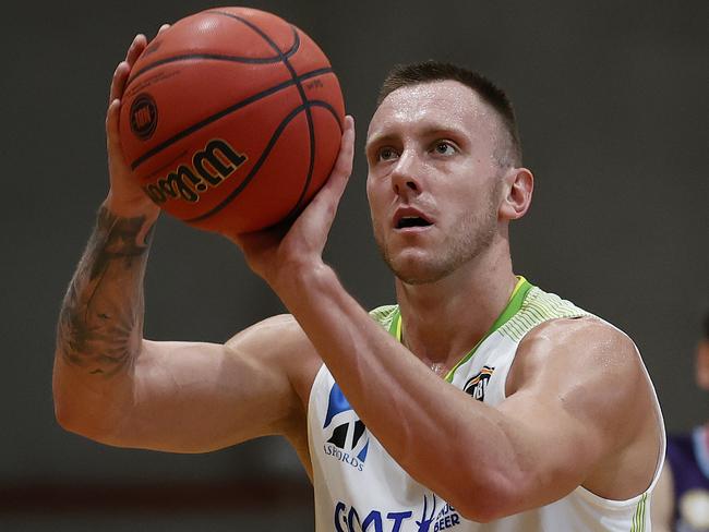 NBL pre-season game between the Melbourne Phoenix v New Zealand Breakers in Hobart, Tasmania.  Phoenix Mitch Creek. Picture: Zak simmonds