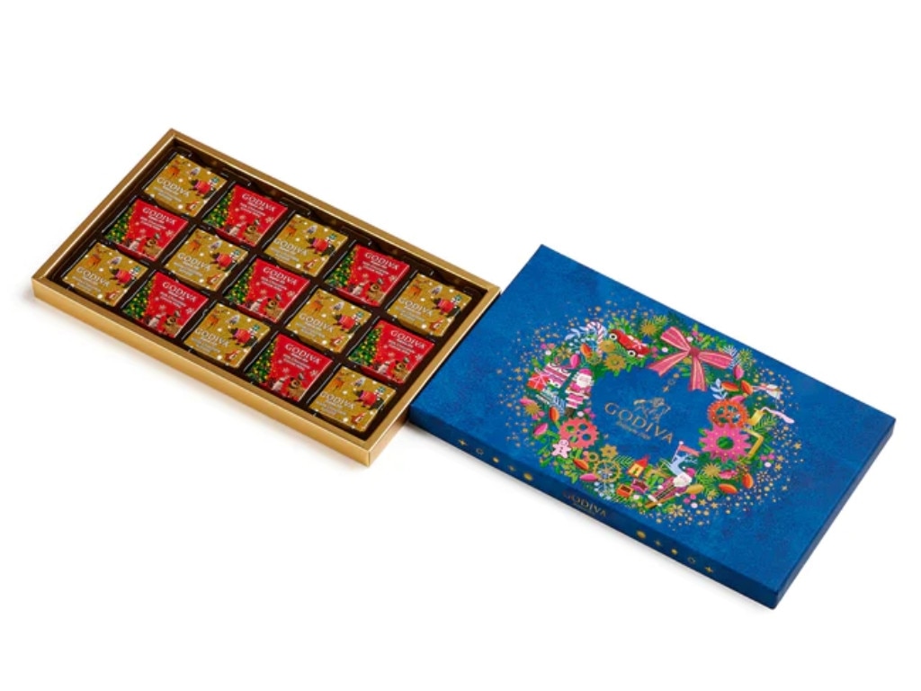 Christmas Carrés Gift Box. Picture: Godiva.