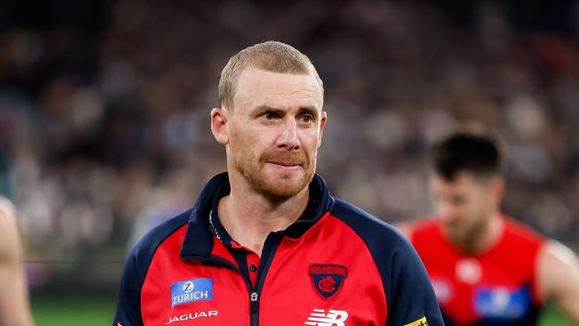 Simon Goodwin needs results come finals. Picture: Dylan Burns/AFL Photos via Getty Images