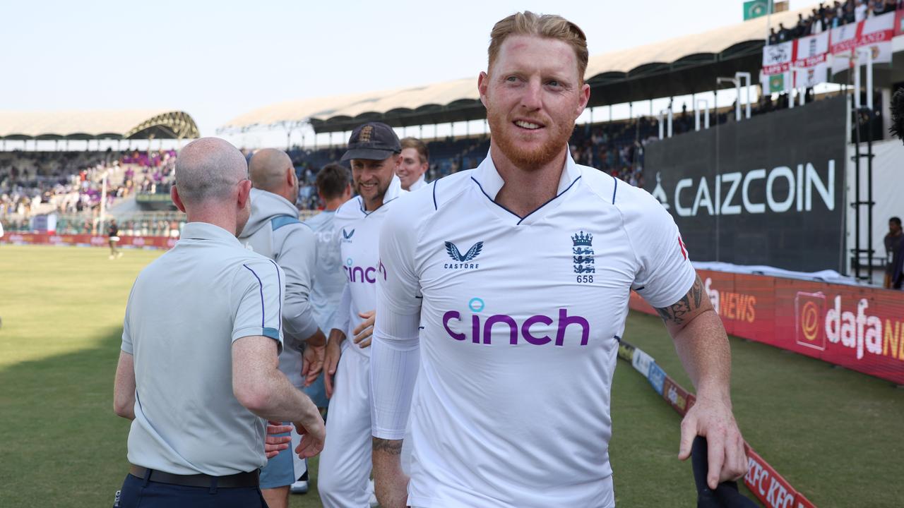 England captain Ben Stokes celebrates after winning the Second Test. Picture: Matthew Lewis