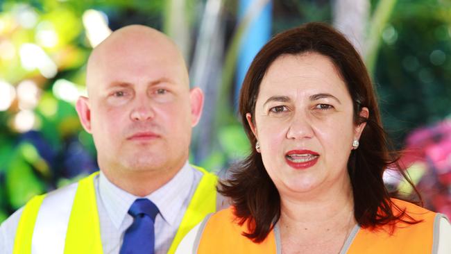 Treasurer Curtis Pitt and Premier Annastacia Palaszczuk. The June 13 Budget will be make-or-break for the administration. Picture: Claudia Baxter