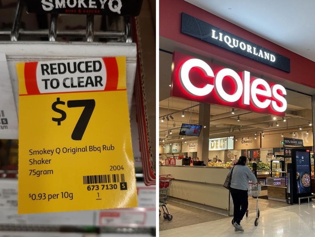 A Coles 'reduced to clear' price tag has left shoppers scratching their heads. Picture: Reddit