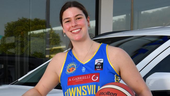 Townsville Basketball Season Launch. Townsville Flames' Alex Fowler at Carmichael Ford. Picture: Evan Morgan