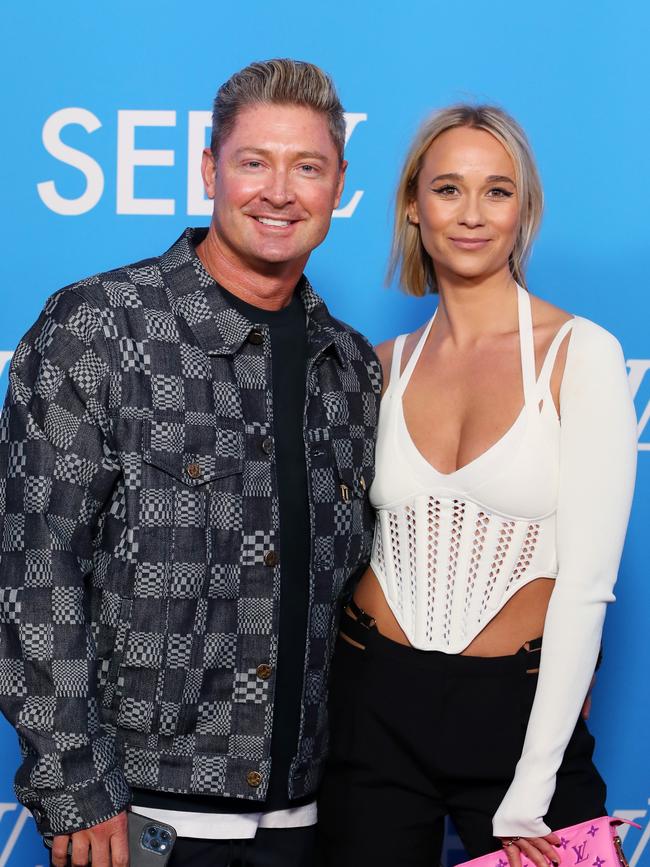 Michael Clarke and Jade Yarbrough attend the Louis Vuitton SEE LV exhibition opening on November 03, 2022. Picture: Lisa Maree Williams/Getty Images