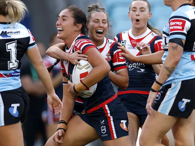 Dally M winner Olivia Kernick scored two crucial tries. Picture: Cameron Spencer/Getty Images