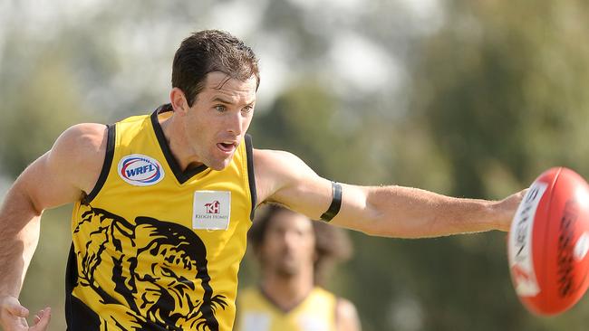 WRFL Football: Werribee Districts V Altona. No 34 Matthew Dean for Werribee D. Picture: David Smith