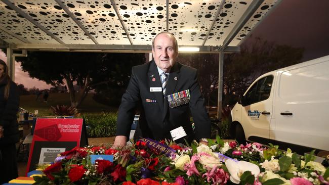 Dawn Service at Southport. an unauthorized march makes its way down the Gold Coast Highway. Picture Glenn Hampson