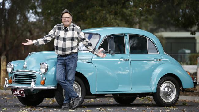 Bruce Frazer loves his 1957 Morris Minor 1000. Picture: David Caird