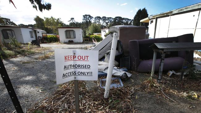 The park resembles a ‘bomb site’, David Filliponi says. Picture: David Caird