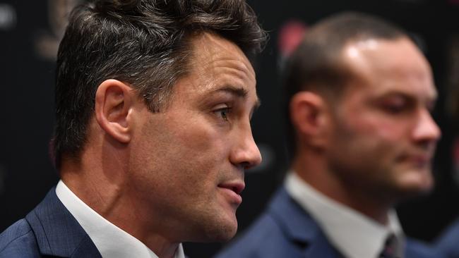 Cooper Cronk (left) will retire after Sunday’s decider. Picture: AAP