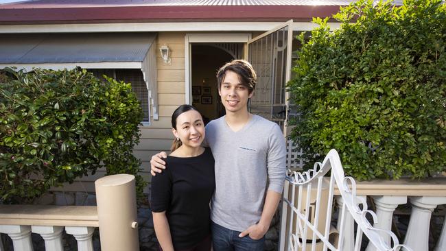 Olivia Lam and partner Louis Kleimeyer would rather renovate than buy a new home. Picture: Glenn Hunt