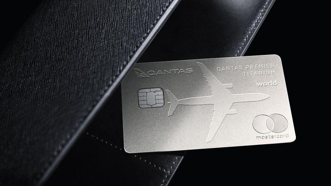 Qantas' new Titanium Frequent Flyer credit card. picture: Supplied.