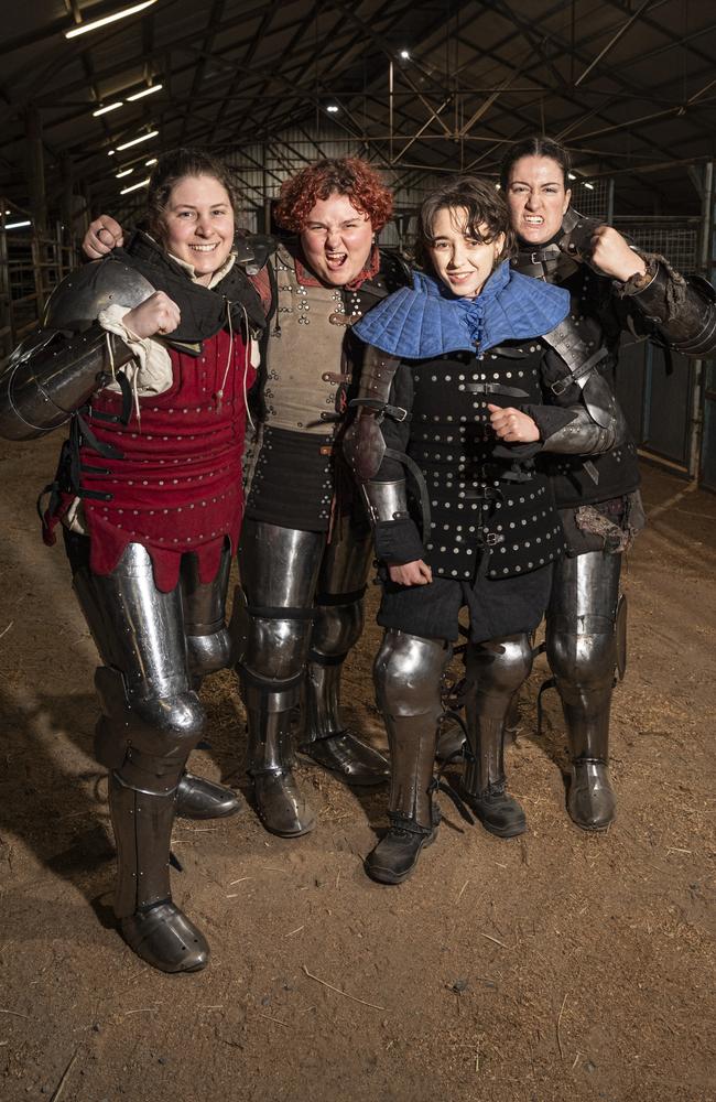 Tyr's Valkyries (from left) Rhiannon Greaves, Bella Mauger, Hannah Brazier and Mary O'Mullane. Picture: Kevin Farmer