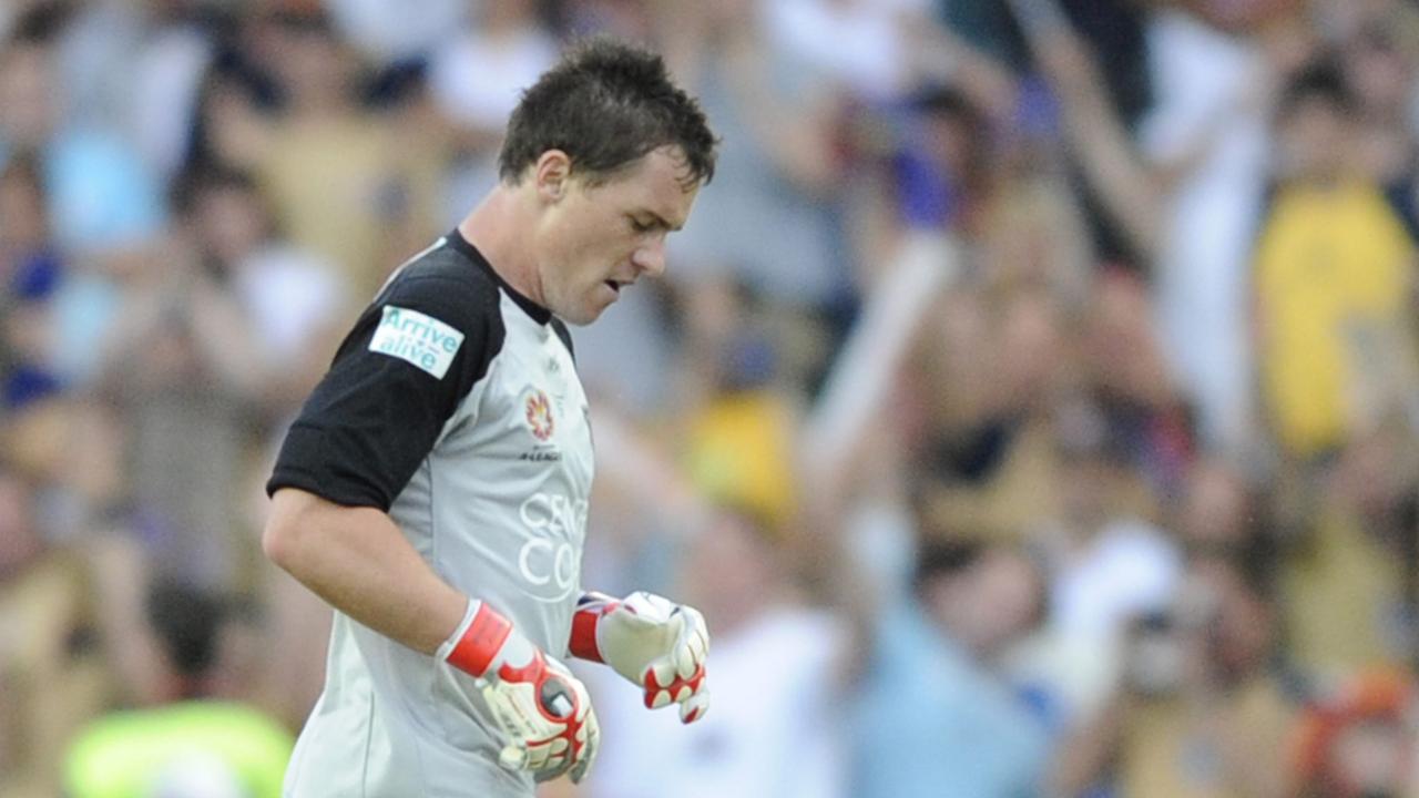 Former Mariners keeper Danny Vukovic, moments after a career-altering incident.