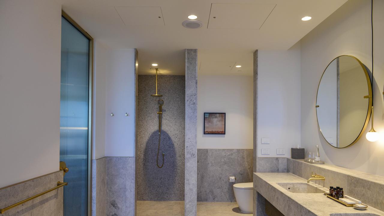 The huge bathroom in one of the Eos suites. Photo: Brenton Edwards