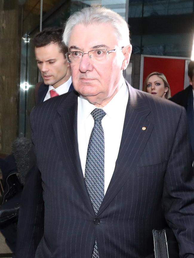 Lawyer Ian Robertson leaves the ICAC on Wednesday. Picture: Richard Dobson