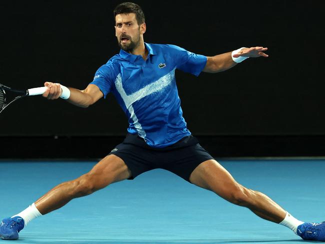 Changing the grip on the soles of Djokovic’s shoes after the French Open helped to set the Serbian up to win Olympic gold. Picture: David Gray/AFP