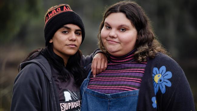 Leonie Whyman and Kartanya Maynard star in recently-released TV series Deadloch, which was filmed in Tasmania. Picture: Prime Video