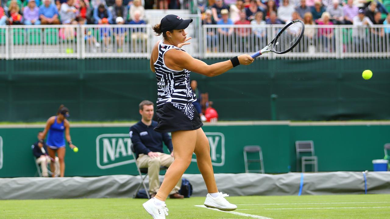 Ashleigh Barty has started her grass campaign in preparation for Wimbledon, where Nick Kyrgios believes she can add to her incredible season. (Photo by Ashley Allen/Getty Images)