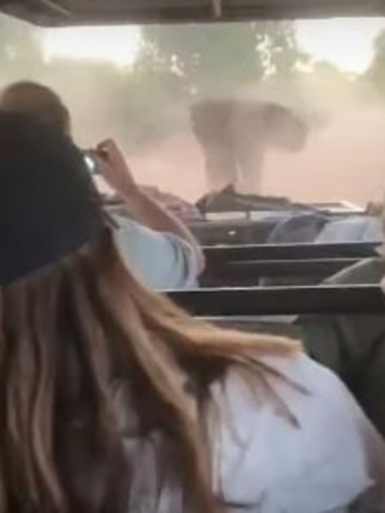 Some people filmed the terrifying event on their phone.
