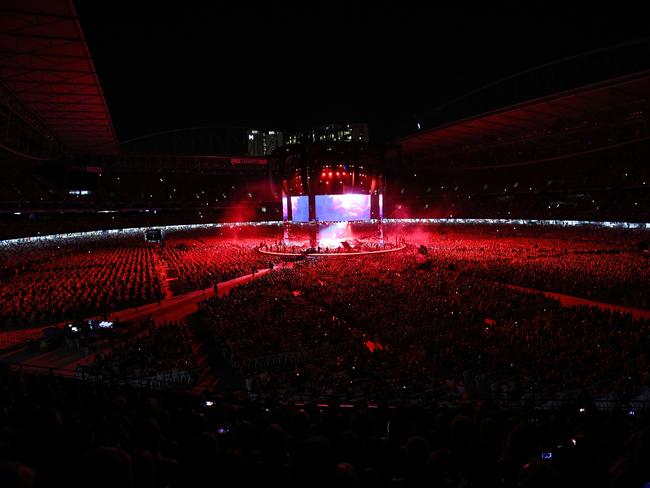 A jubilant crowd greeted Adele at Etihad Stadium. Picture: Graham Denholm/Getty Images