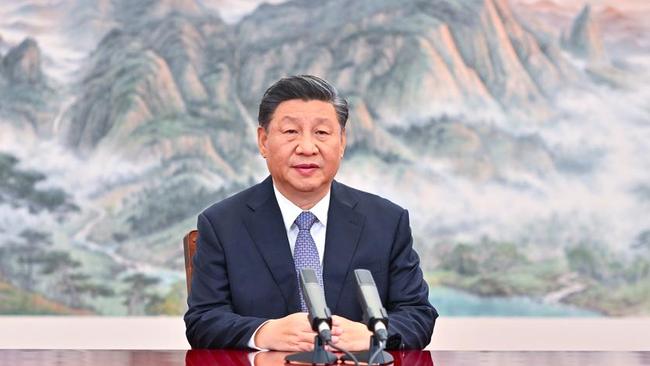 Chinese President Xi Jinping delivers a keynote speech at the Asia-Pacific Economic Cooperation in Beijing. Picture: Li Xueren / Xinhua