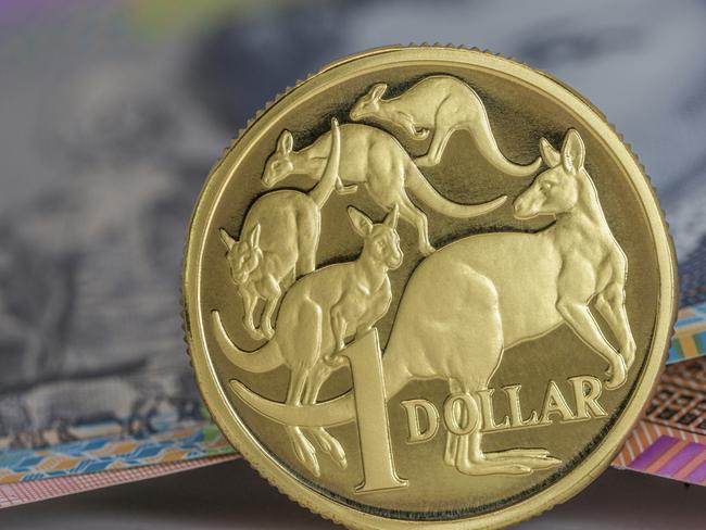 Generic photo of one Australian dollar. cahh currency coin $1. Picture: istock