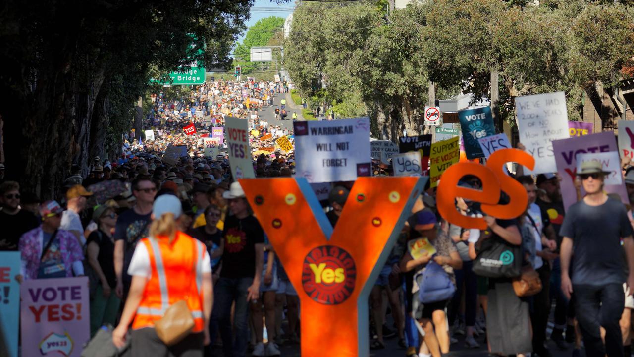 Demonstrations have been held across Australia both in support and opposition to the Indigenous Voice to Parliament, as the race to the October 14 referendum heats up. Picture: Andrew Leeson / AFP).